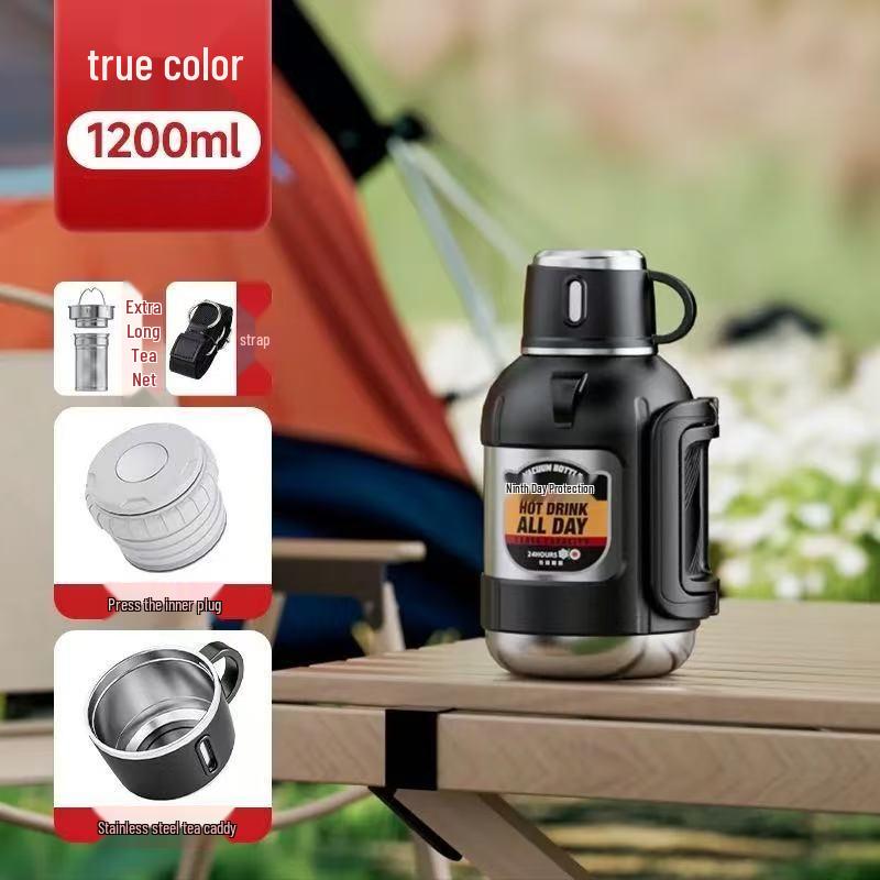 

Dundun 316 Stainless Steel Large Thermos Flask - Portable Outdoor Insulated Cup for Hot Water or Tea.