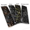 1pieces Carbon Fiber Black Marbled Material Gold Copper Foil Powder Compression Patch Plate for DIY Knife Handle Patch Material
