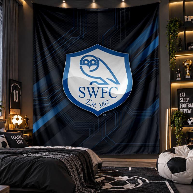Wall Hanging Tapestry Sheffield Wednesday Print Cloth for Living Room Bedroom Home Decor