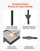 Heavy Duty Swivel Campfire Grill, Double Layer Portable Camping Grill Grate & Griddle, Sturdy Steel BBQ Mesh, 360° Height Adjustable Over Fire Pit,