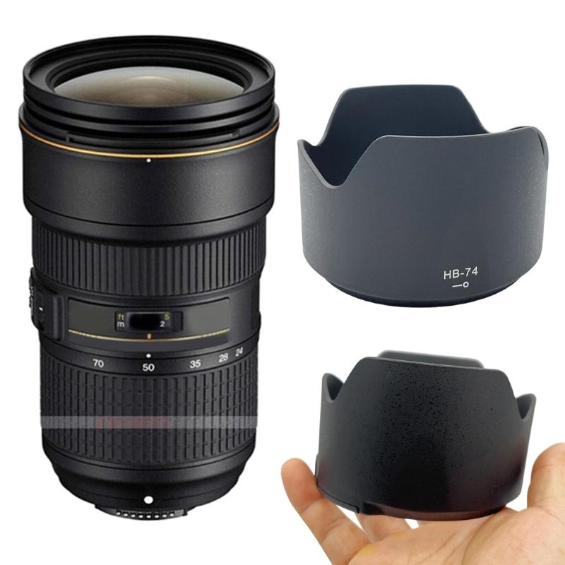 HB74 Camera Lens Hood Sunshade Replacement for 24-70mm F2.8 Lens Guard Reversible Twist-on Design