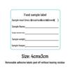 Self-Adhesive Food Sample Retention Label for School Canteens