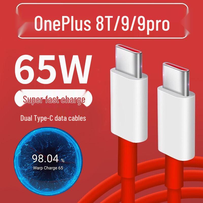 65W Type-C Fast Charging Cable for OnePlus 9R/8PRO/7T/7PRO Smartphones