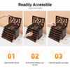 6 Layer Jewelry Box Wood Jewelry Organizer Storage Box Without Mirror Multi Compartment for Rings Earrings Necklaces Bracelets
