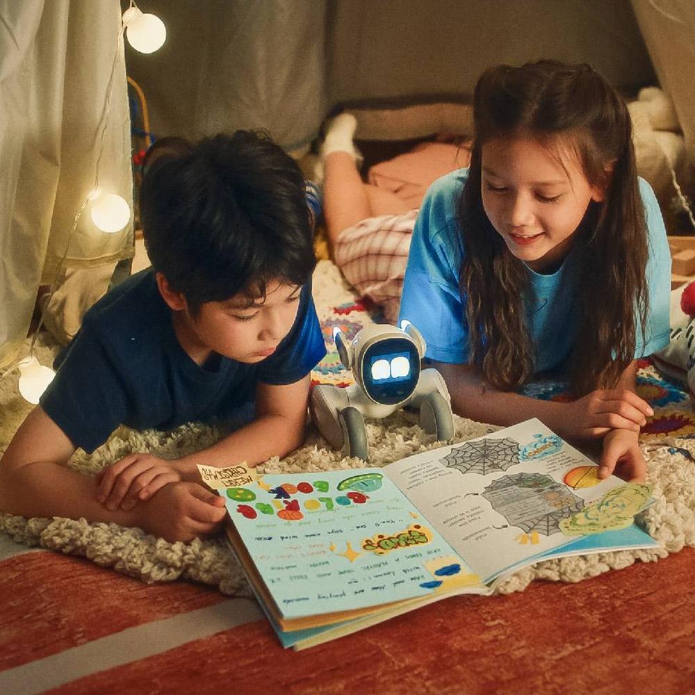 Loona EPP3.0 AI Smart Robot Dog, Powered by GPT-4, Voice Command & Gesture Recognition, Real-time Interaction for Kids with Charging Dock