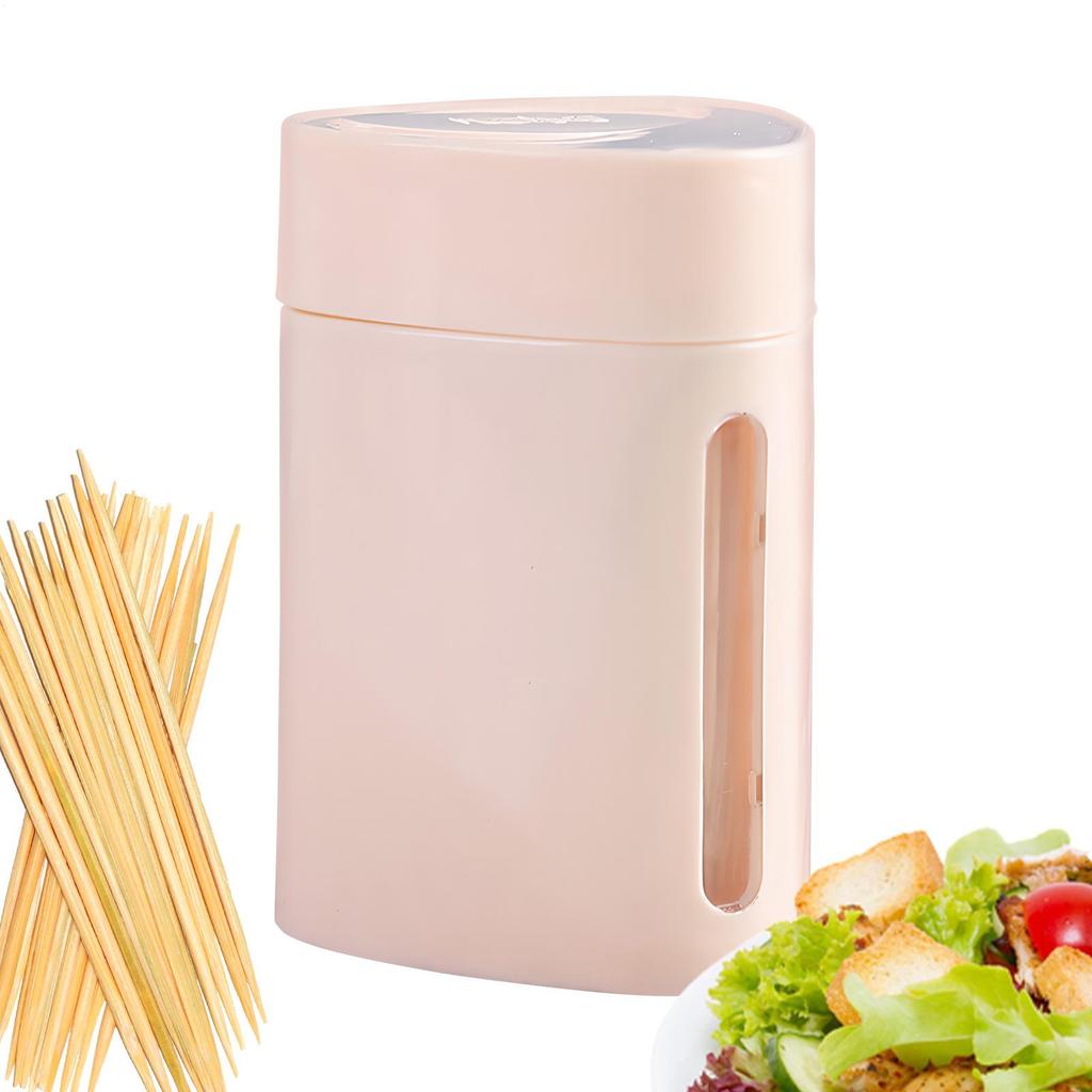 Automatic Pop-up Toothpick Box Press Type Toothpick Dispenser Automatic Bouncing Toothpick Tube For Kitchen Home Bathroom