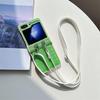 Lanyard Crossbody Weave Leather Phone Case for Samsung Galaxy Z Flip 6 5 4 3 Flip6 Flip5 Flip4 Flip3 5G Protective Cover