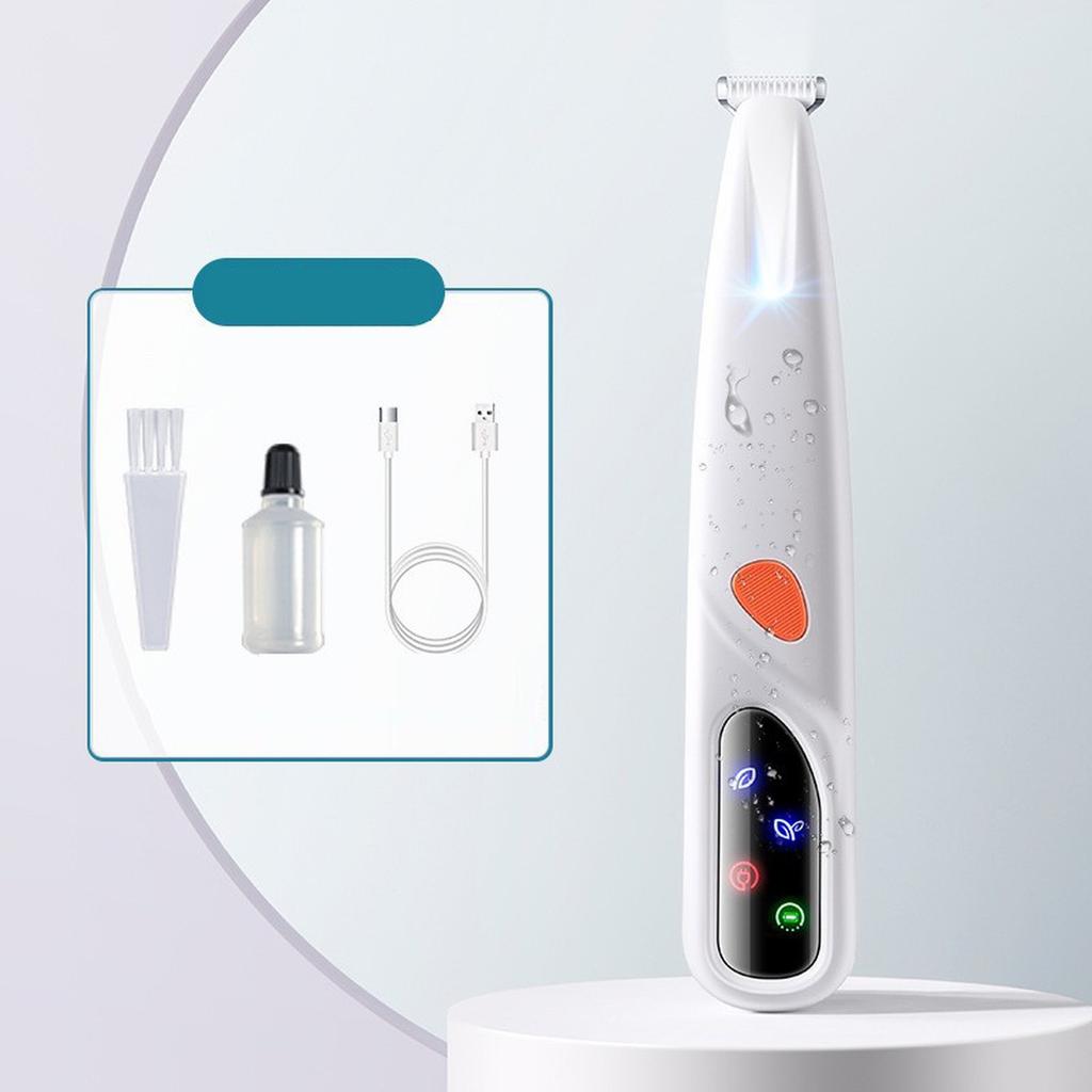 Pet Hair Trimmer for Paw Hair Grooming Waterproof Electric Pet Hair Clipper with LED Light Rechargeable Cordless Grooming Tool for Dogs and Cats
