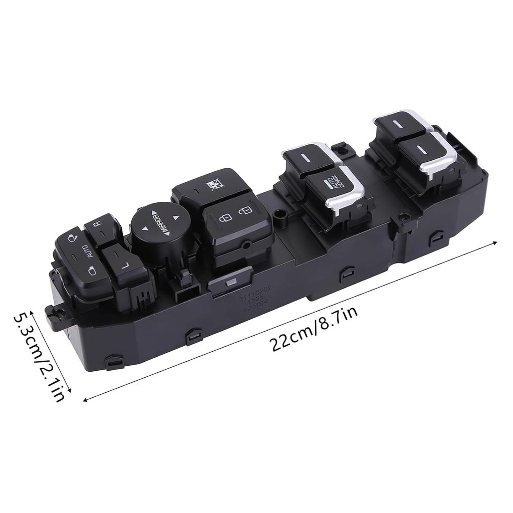 93570-C5010 Driver Side Power Window Master Switch Fits for 2015 2016 2017 2018 2019 2020 Soranto 2.0L 2.4L 3.3L Front Left Power Control Button Part