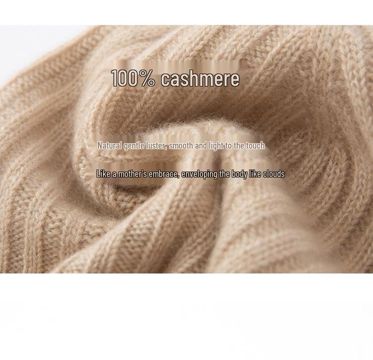 100% Pure Cashmere Knit Hat - Men's Ear Protection for Autumn/Winter