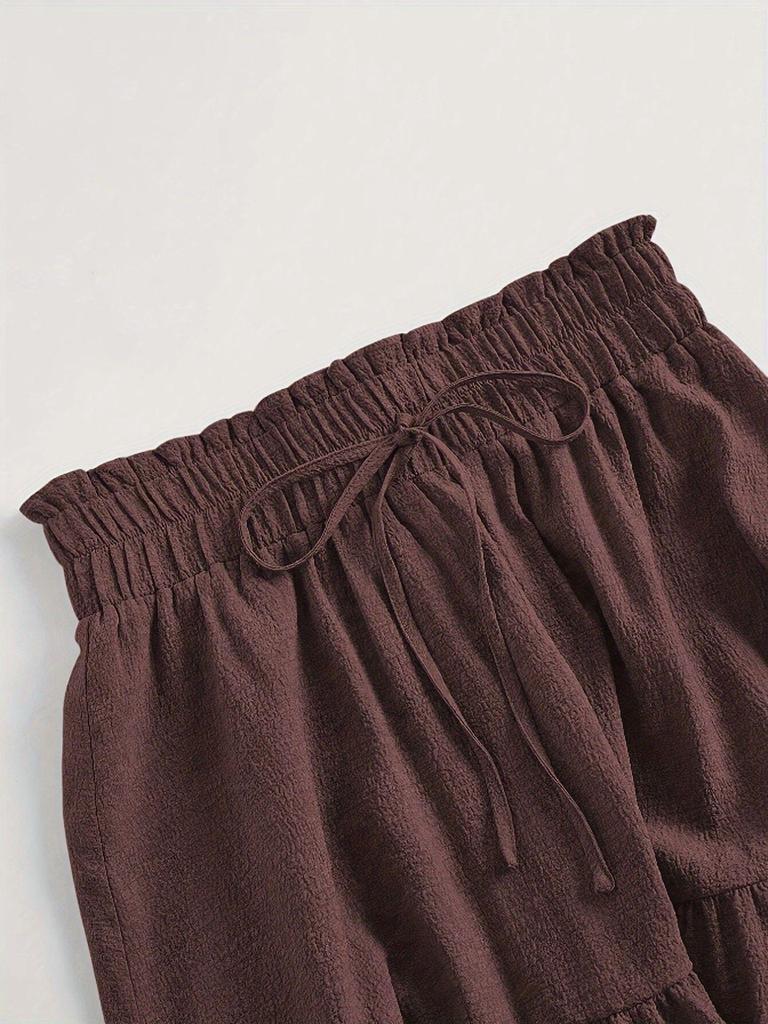 European Fashion Knot Waist Pleated Skirt