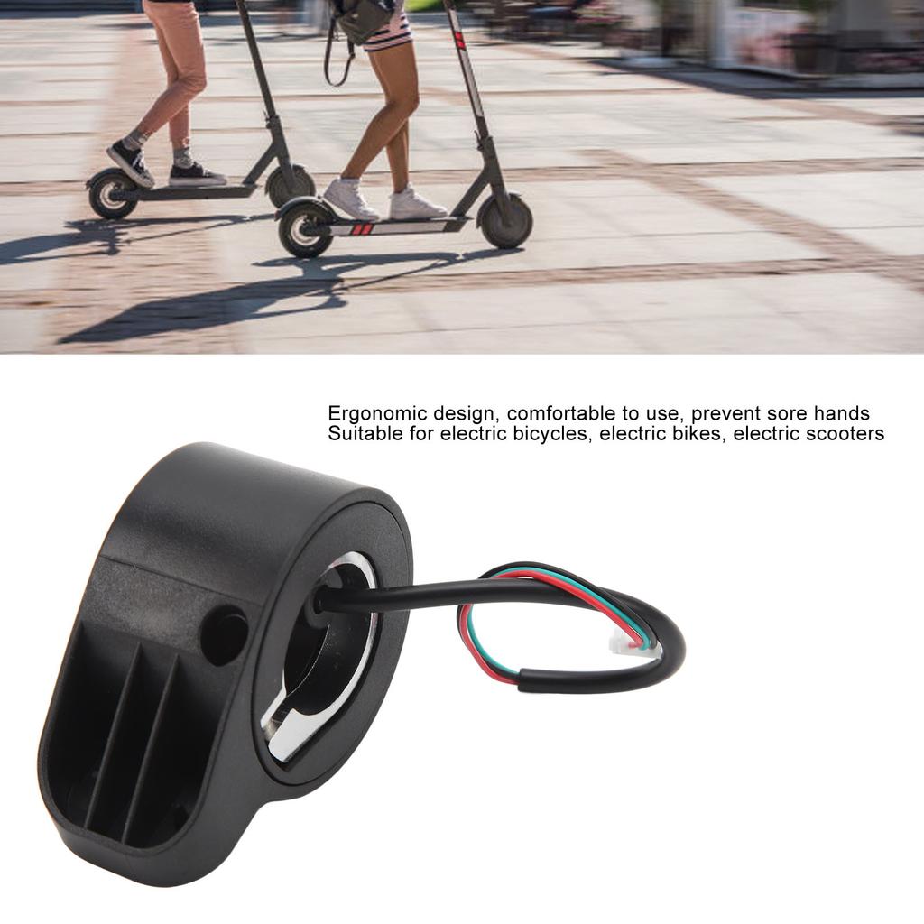 Manetka kciukowa do roweru elektrycznego, czarna, elastyczna, z wypukłymi paskami, akcelerator kciukowy palcowy do hulajnogi elektrycznej