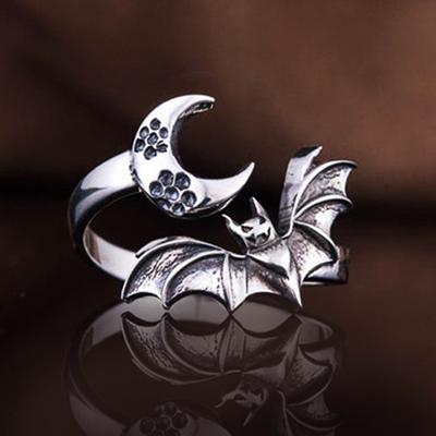 Neue Persönlichkeit Bat Finger Ringe für Frauen Punk Mädchen Zubehör Antike Silber Farbe Vintage Party Weibliche Ringe