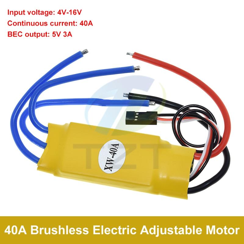 TZT HW 30A 40A ESC Bürstenloser Motor Geschwindigkeitsregler RC BEC ESC T-rex 450 V2 Hubschrauber Boot für FPV F450 Mini Quadcopter Drohne