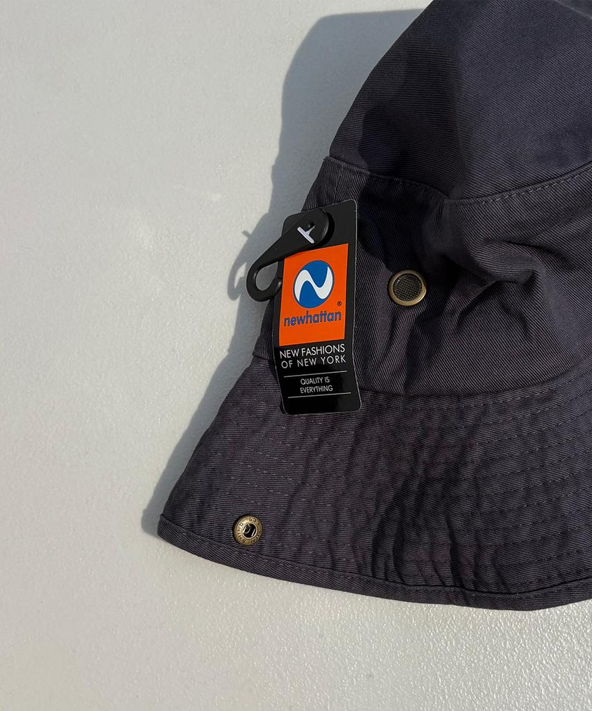 Nyuhaeteun Washed Safari Hat (Charcoal)