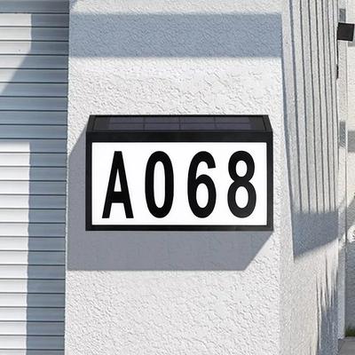 DurableSolar House Sign Light Floor Plug Garden Light Outdoor Wall Hanging Street Sign LED Number Address Indicator Light