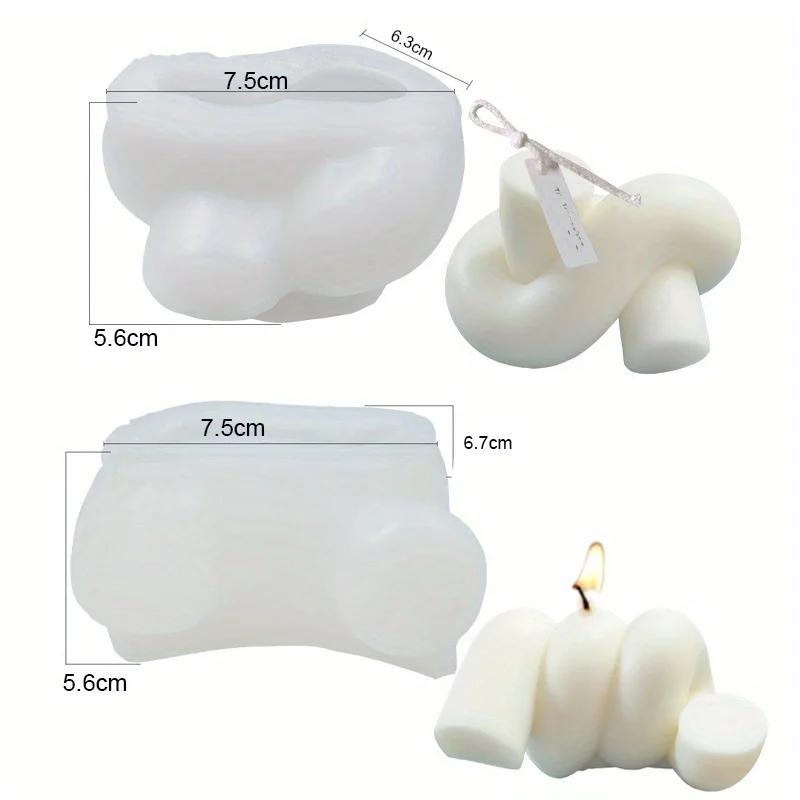 2026 Latest Models 3D Rope Silicone Mold DIY Knot Candle Mold Handmade Aromatherapy Candles, Soap, Gypsum, Resin Casting Mold