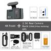 Front 4K And Rear 2.5K Dash Cam Built In WIFI GPS Dual Lens Mini CAR DVR 24H Parking Monitor Black Box Room Camera Night Vision