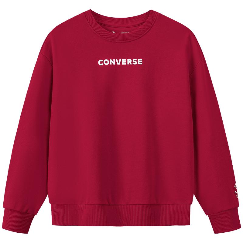 Converse Unisex Kids' Cotton Sweatshirt with Vintage Back Print