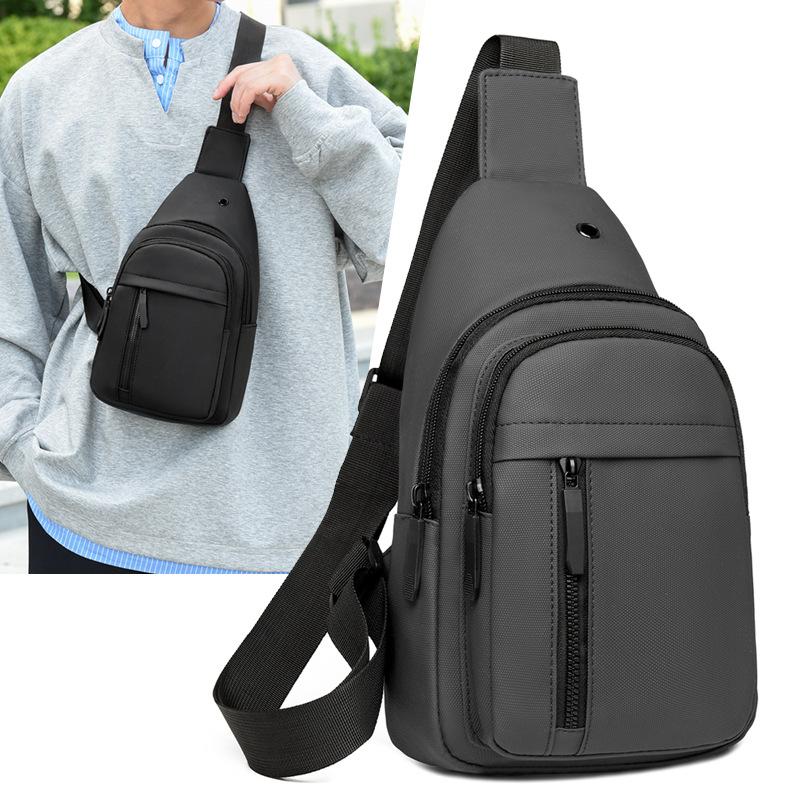 Trendy Fashion Versatile Multi-compartment Breast Bag Men's Business Commuter Messenger Bag Outdoor Sports and Leisure Shoulder Bag