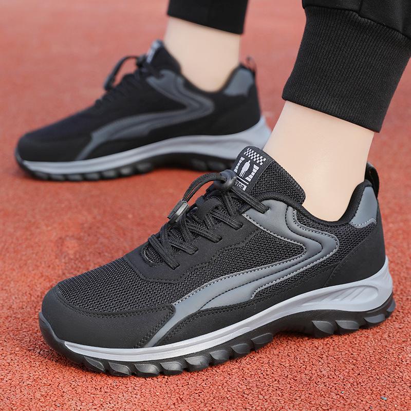 Jinshiyuanshu Shoes Women's Sports Shoes Processing Custom Couple Models Large Size Walking Shoes Breathable Mesh Mother Shoes
