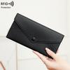 RFID Anti-theft Lychee Pattern Women's Soft Leather Long Wallet Clutch Bag