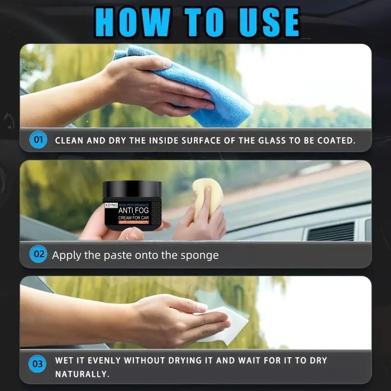 Durable Anti Fog Cream, Suitable for Easy To Use Defrosting Agents On Car Glass, Helmets, Mirrors, and Reflective Surfaces
