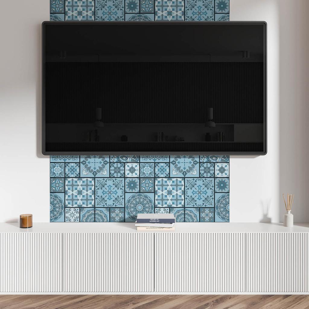 Panel Winylowy Z Dekorem Do Kuchni Lub Łazienki 120X60 Cm Wzory W Mozaice Geometrycznej