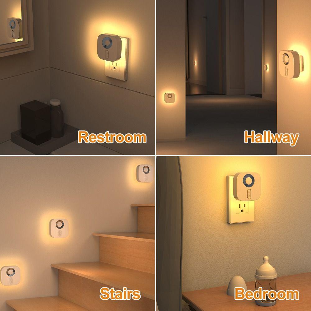 Ultra-Quiet Wireless Night Lamp Human Motion Sensor LED Night Light Smart Night Light  Corridor