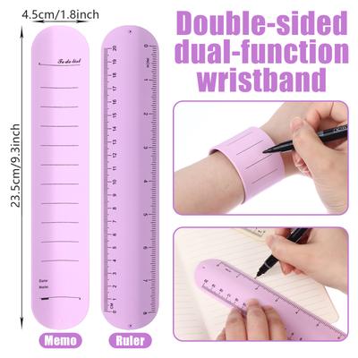 30 Pièces Bracelet Rappel en Silicone 9,3 X 1,8'' Réutilisable Portable Effaçable Carnet de Notes au Poignet Inscriptible