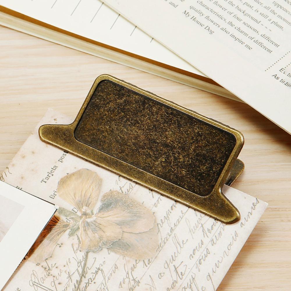 

Alloy Paper Clip Anti-slip Securing Clips Retro Binder Clips for Office Home School бронзовий