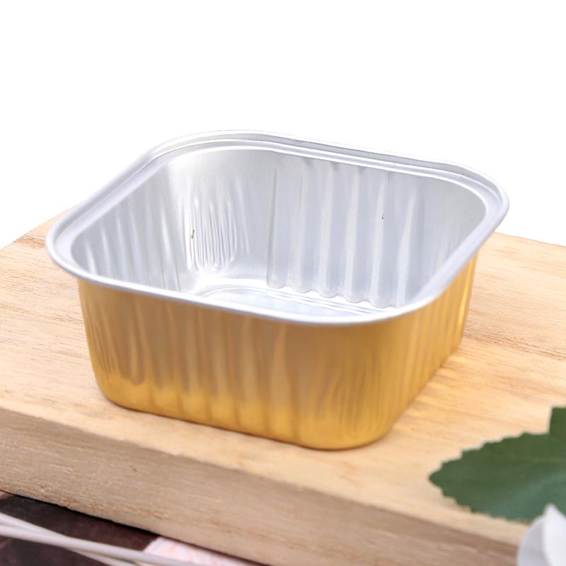 

10 штук Алюминиевые формочки для кексов Антипригарные фольгированные формы для выпечки 150 мл Квадратные десертные чашки для пудинга Уличная посуда