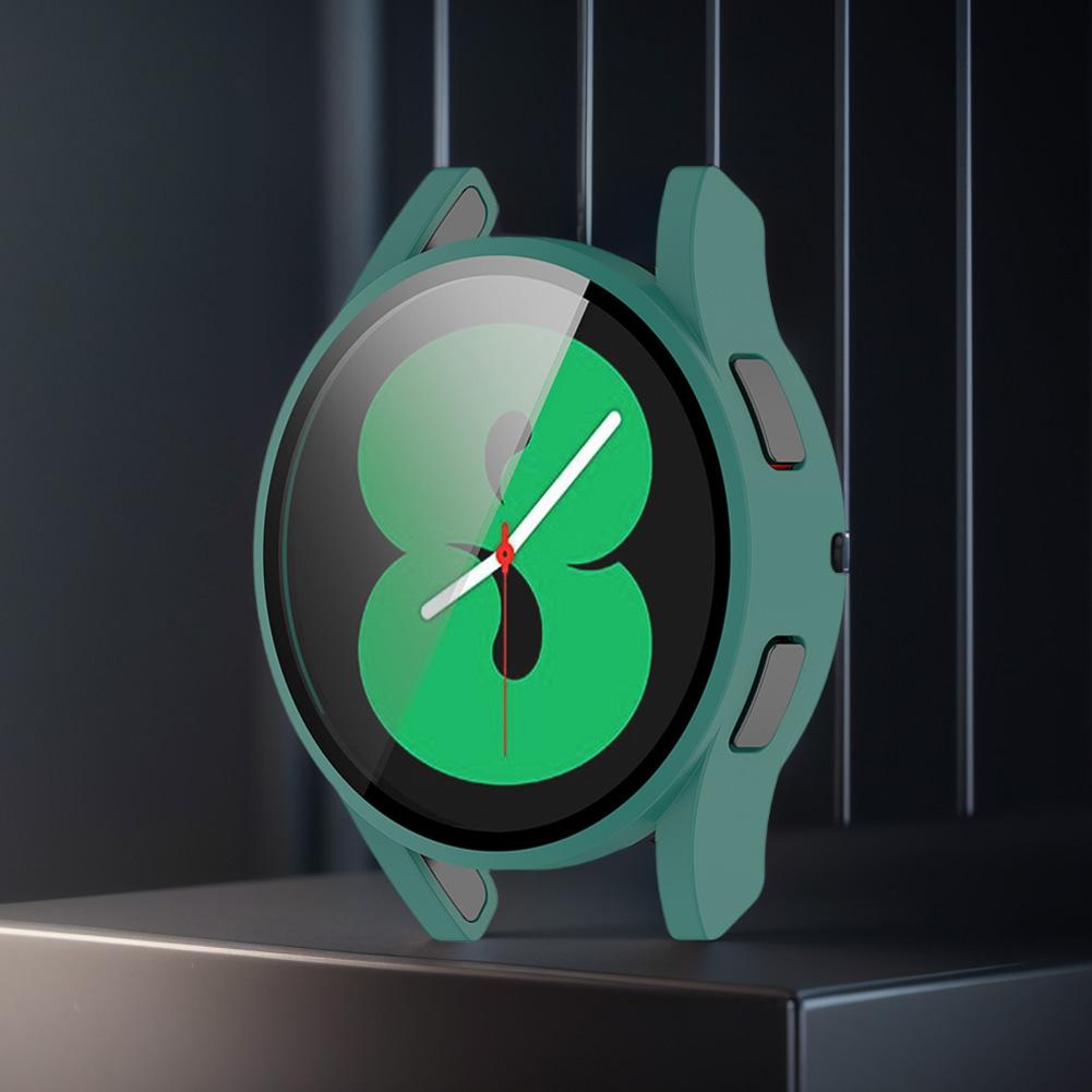 PC Watch Case Protection Frame with Tempered Glass Anti-Scratch Full Coverage Frame for Samsung Galaxy Watch FE/4 40mm