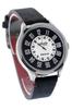 Veloce Bianconero Trifoglio Italia VELOCE BIANCONERO VL411SSBW Automatické otočné kotoučové hodinky Monochromatický ciferník Nubukový kožený pásek Černá Retro Vintage