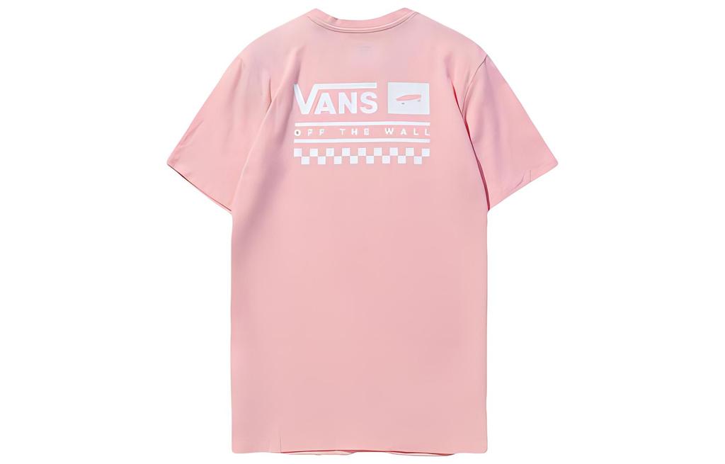 Vans T Shirts Unisex Pink Crew Neck Moderate Straight Fit VN0A3ZO8SYC