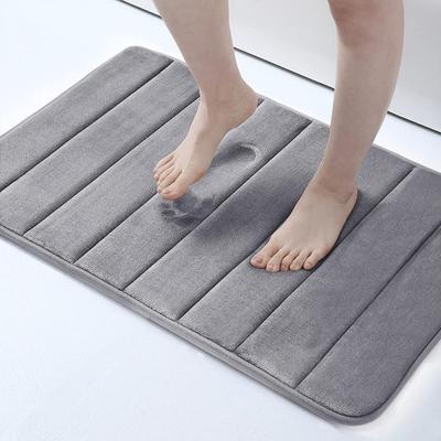 Streifen Schwamm Flanell Badezimmer Kaschmir Verdickungsmatte Bad Rutschfeste Teppiche Im Waschbecken Badewanne Boden Teppich Duschraum Fußmatte Memory Foam 3D Pad
