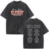 Rapper Karan Aujla Tour Gráfico Camisetas Lavadas Vintage Unisex Moda Femenina Hiphop Camisetas Casual Algodón Gótico Punk Camisetas
