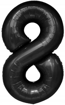 Foil Balloon Number 8 Eight Black 100 Cm