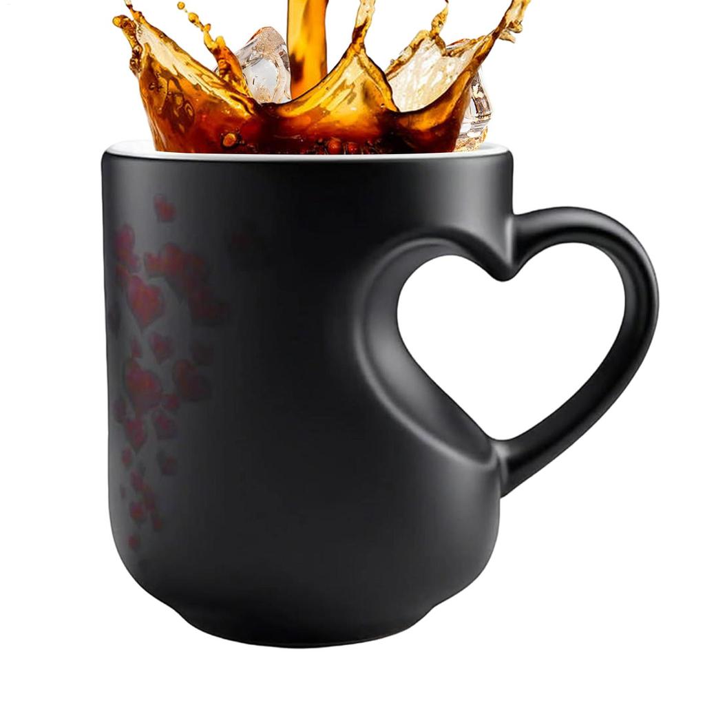 Funny Mug Heat Sensitive Ceramic Color Changing Coffee Mug Water Cup Breakfast Milk Cup Coffee Beverage Mug Drinking Cup