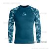 Mens UPF 50 Long Sleeve Rash Guard Swim Shirt Surfing Diving Beach Sun Protection Quick Dry Sports Top