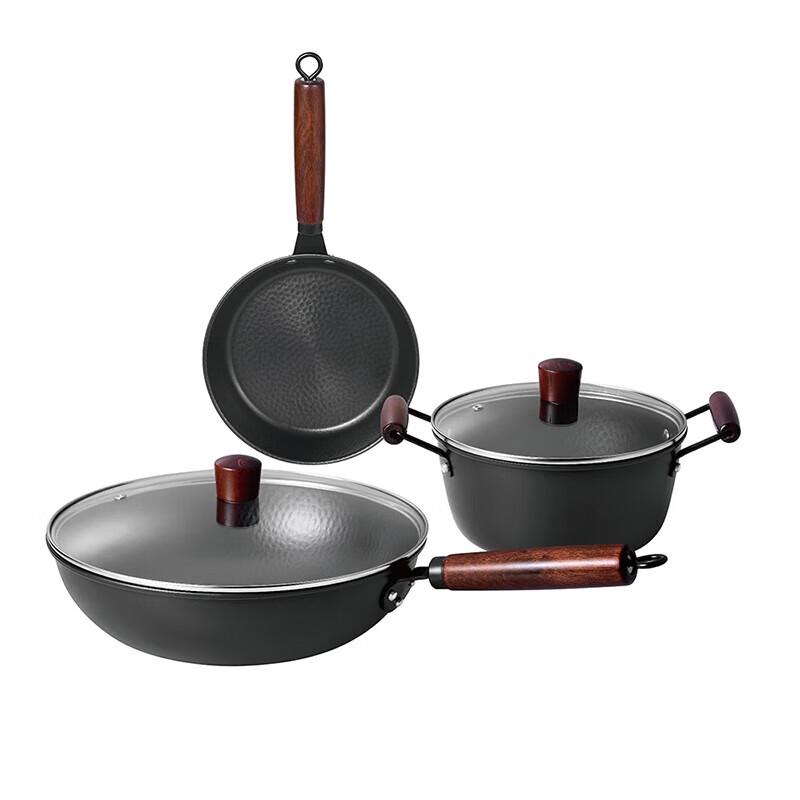 

DESLON Hammered Iron 3-Piece Cookware Set