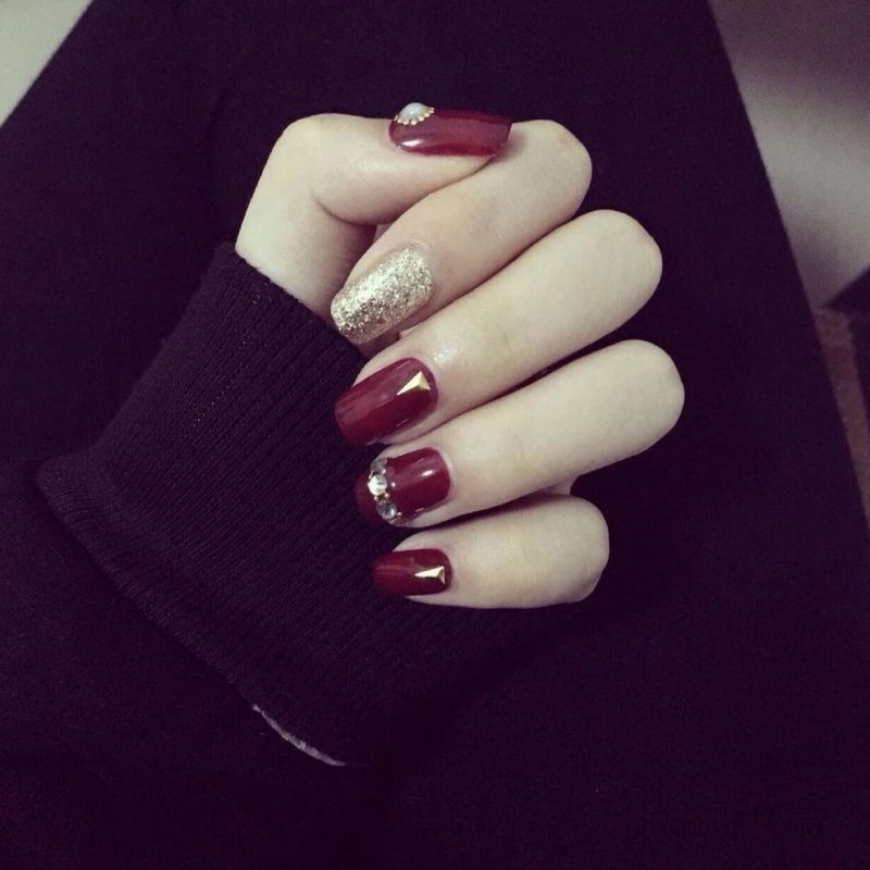 

Nail Stickers Fake Nails Nail Stickers Detachable Bridal Wear Nail Tip Handmade UV Nail Tip Nail Tip Short The most White C small size S