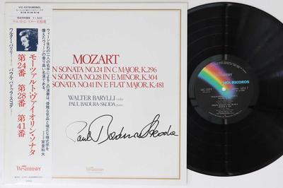 LP Record WALTER BARYLLI, PAUL BADURA-SKODA - Mozart Sonata 24,28 41 VIC5379 MCA Japan Obi Classical Used