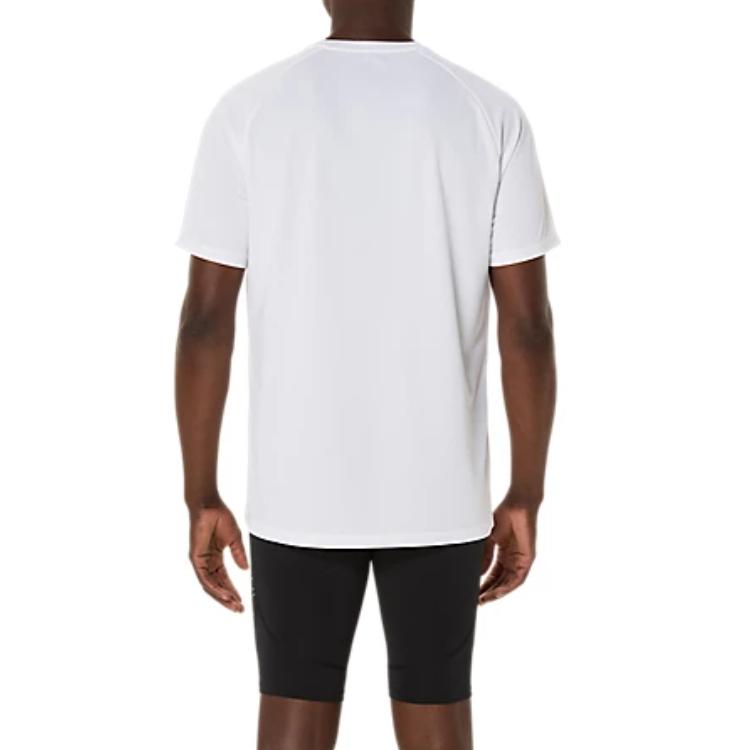 Asics Weiches Bequemes Einfaches Stilvolles Kurzarm-T-Shirt Herren Oberteile Helles Weiß 2091A749-100