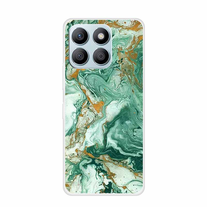 For Honor X8C X8B Phone Case For Huawei Honor X 8 C B X8 8C 8B Soft Silicone TPU Transparent Funda Clear Marble Patterns Cover