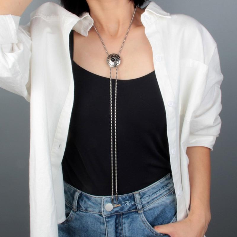 Metall Bolas Krawatte Vintage Bolo Krawatte Western Cowboy Bolas Krawatte Runde Form Bolo Krawatte Halskette Schmuck Geschenk für Frauen Mann