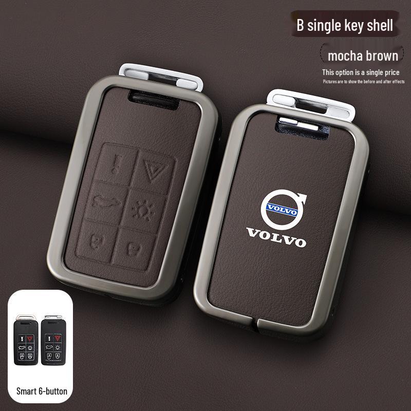 Premium Metal Car Key Case for Volvo Models XC60, XC90, XC40, S90, S60L, V90CC OPP Bag