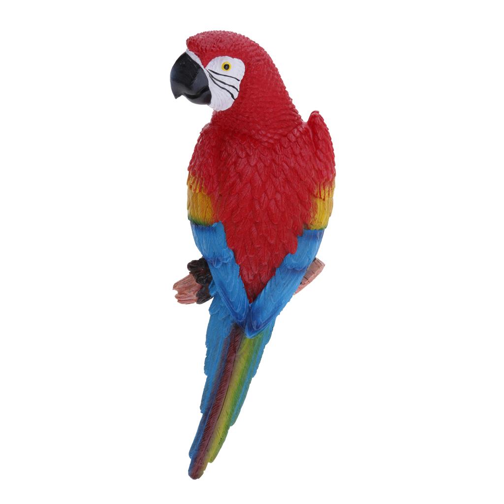2 Parrot Animal Desktop Ornament Model 31cm