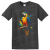 T-shirt Macaw Parrot Color Splash Arte Uccello Tropicale Grafica Animale Selvatico Unisex