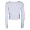 Women's Sky Blue Wrap-over Long-sleeved Top ONLY
